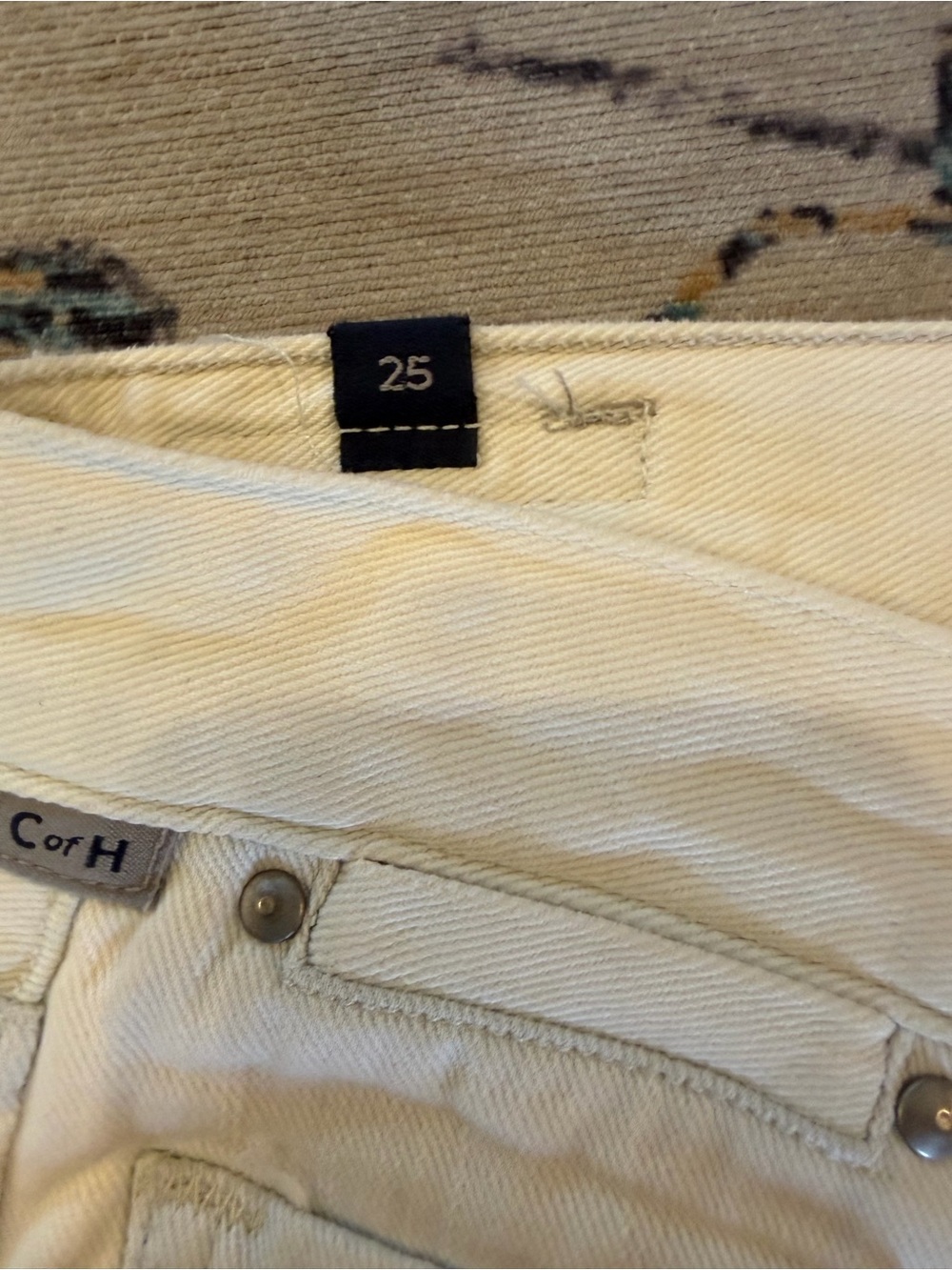 Citizens Of Humanity NWT 25 Emerson Slim Boyfriend Cream Denim Mid Rise - Picture 11 of 13